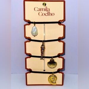 NEW CAMILA COELHO Ocean-Themed Hair Ties - 4‎ per set